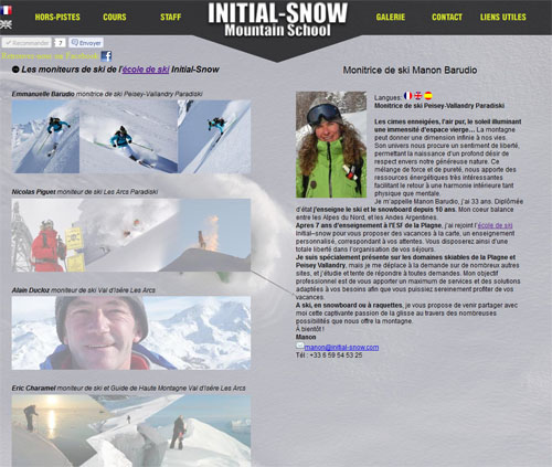 Ecole de ski Initial Snow sur Les Arcs e